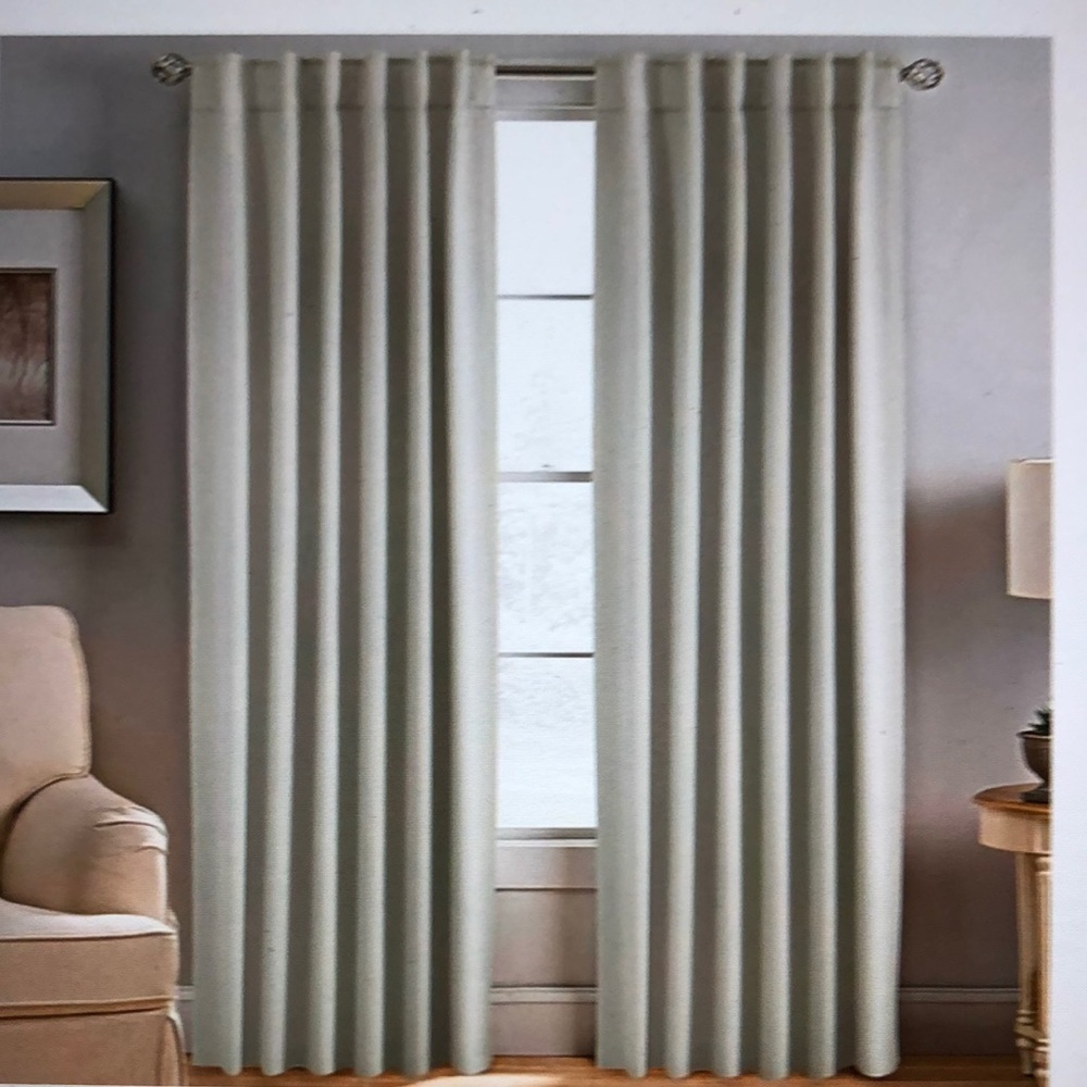 H. Versailles Blackout Drapes NWT - 2 panels - each 42” x  54" Ivory Cream.
